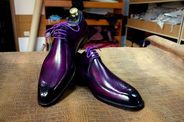 Derby 57 Brushed with deep purple, pink and dark navy